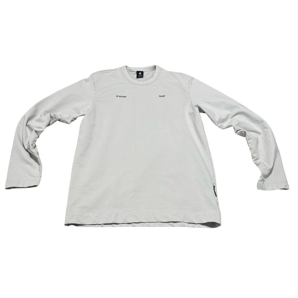 G-Star Raw Men's Crewneck Sweatshirt Beige Size Medium 20.5 x 28 *Stained*
